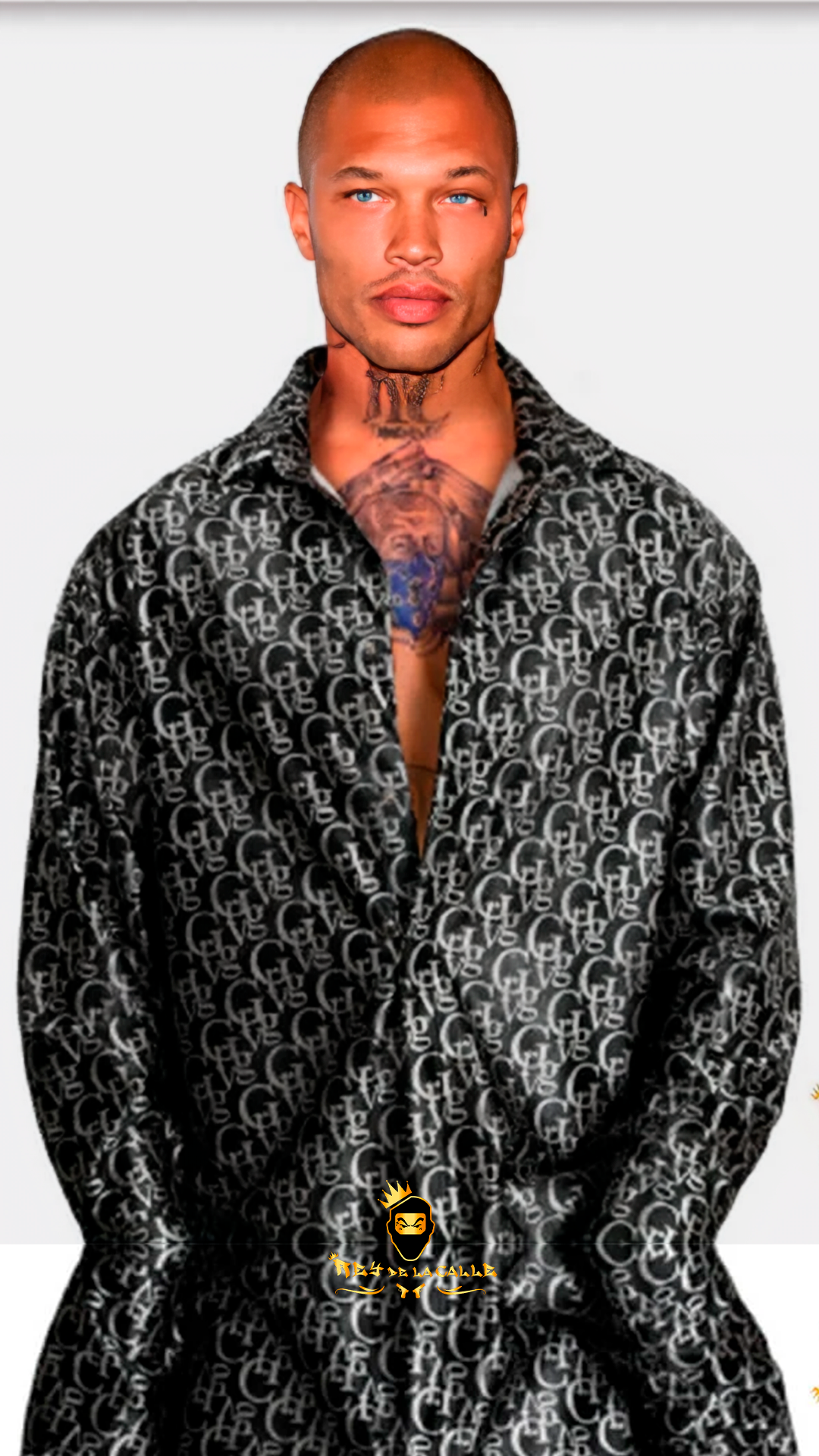 Camisa Avenue George V París Satin Negro Blanco - Rey De La Calle