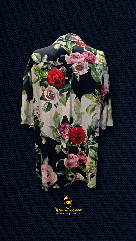 Camisa Siksilk Floreada Rey De La Calle
