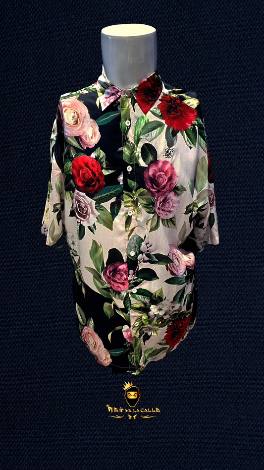 Camisa Siksilk Floreada Rey De La Calle