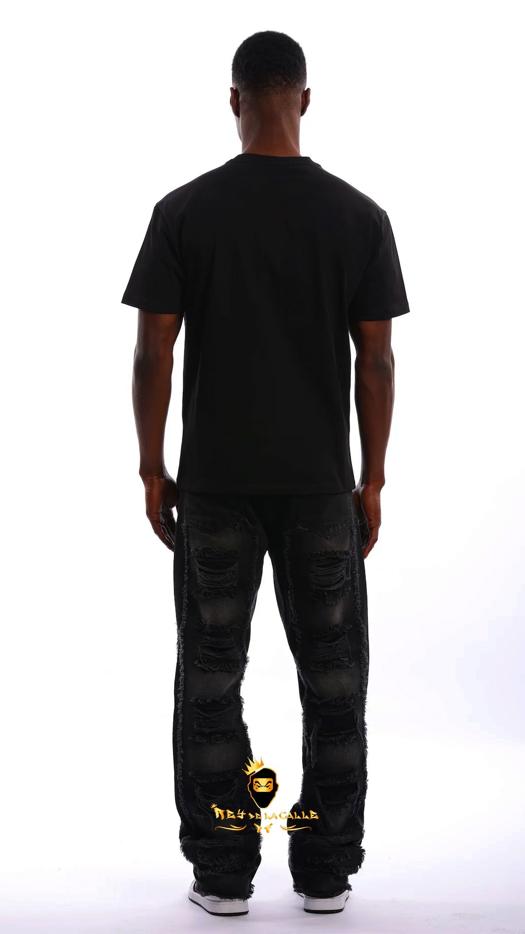 Camiseta Left Point Negra Crucifijo Rey De La Calle