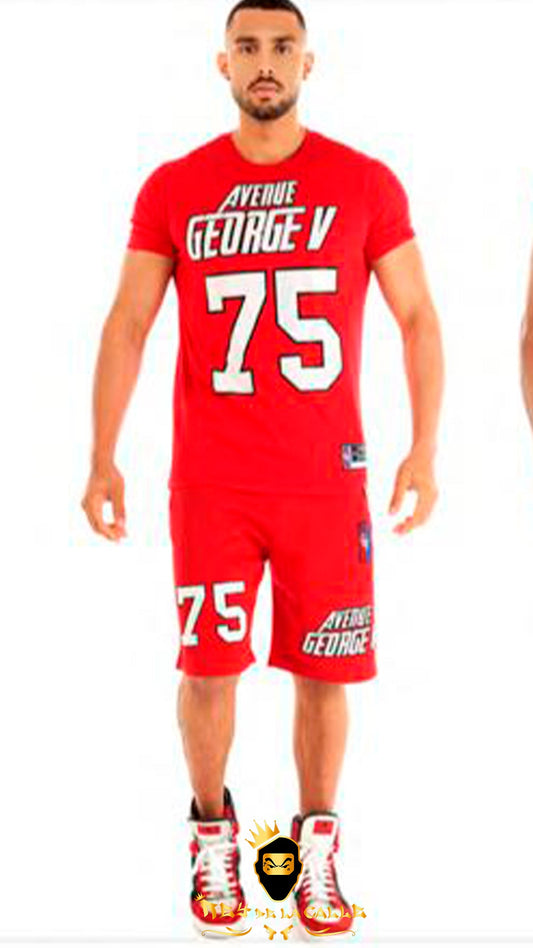 Conjunto Avenue George V deportivo 75 Rojo Rey De La Calle