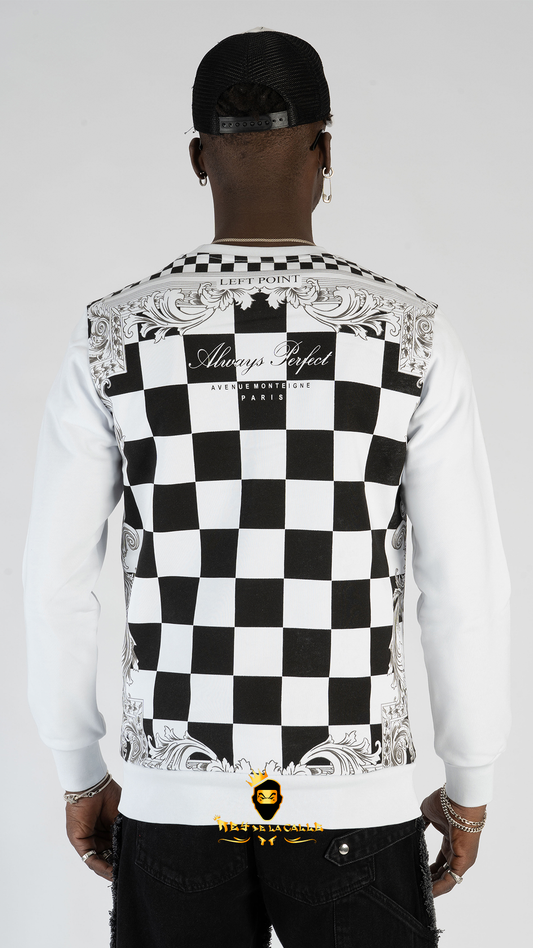 SUDADERA LEFT POINT PANTERA NEGRA CUADROS NEGROS Rey De La Calle