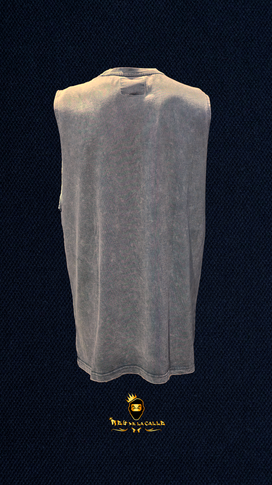 Camiseta Gris Tirantes sin Manga Sinner Sattire Pantera Rey De La Calle