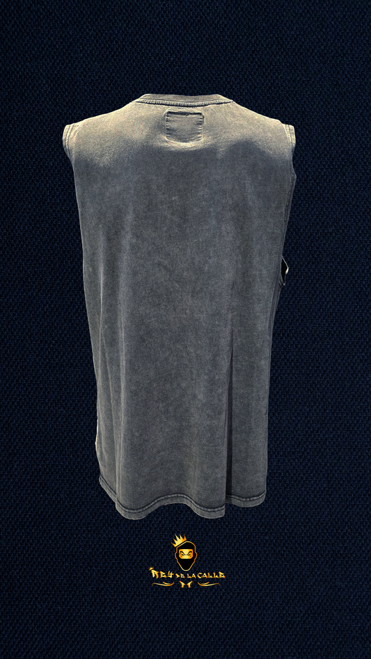 Camiseta Gris Tirantes sin Manga Sinner Sattire Speed Freaks Rey De La Calle