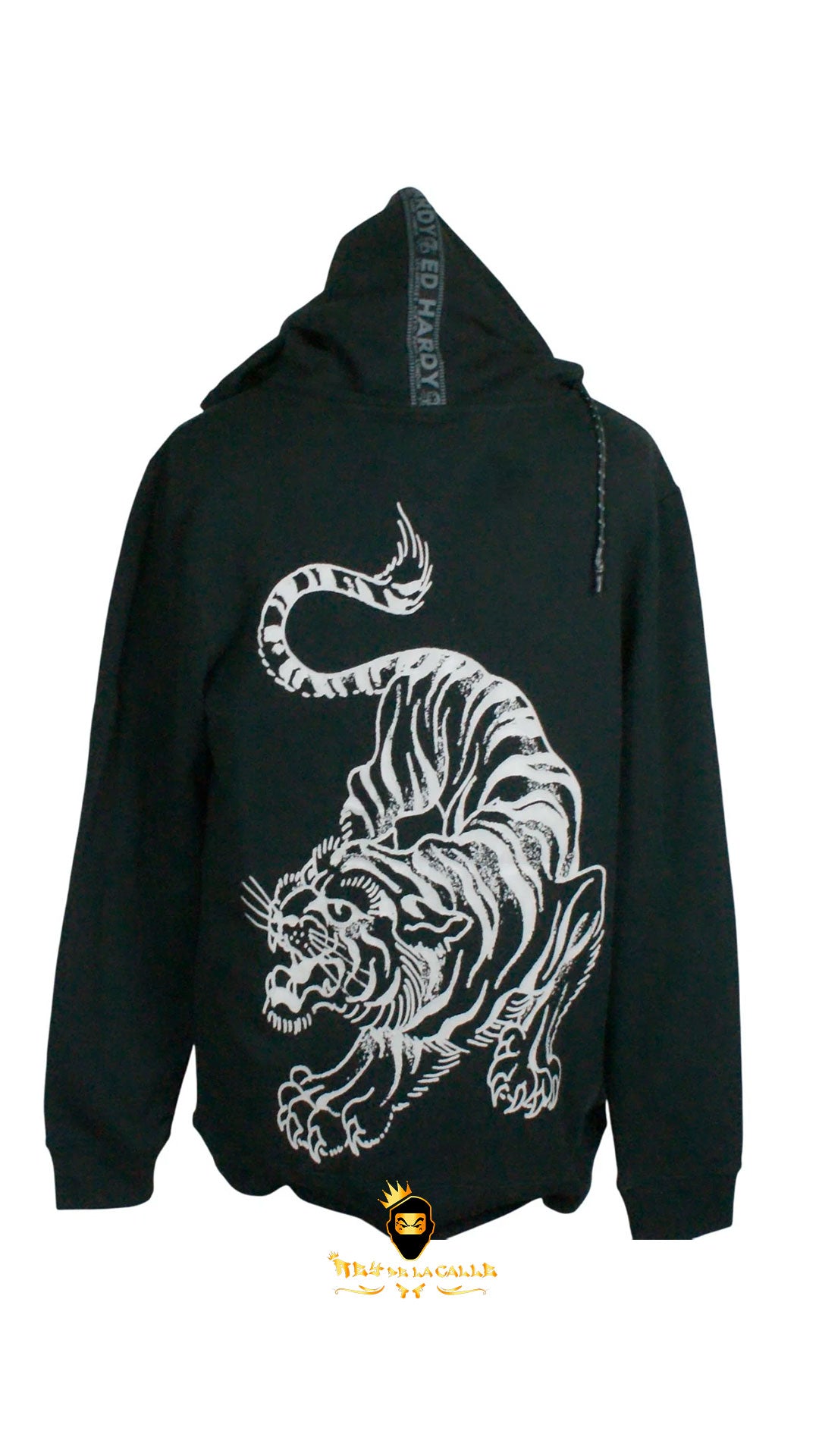 SUDADERA NEGRA DE TIGRE MARCA ED HARDY SIN PEDRERIA Rey De La Calle