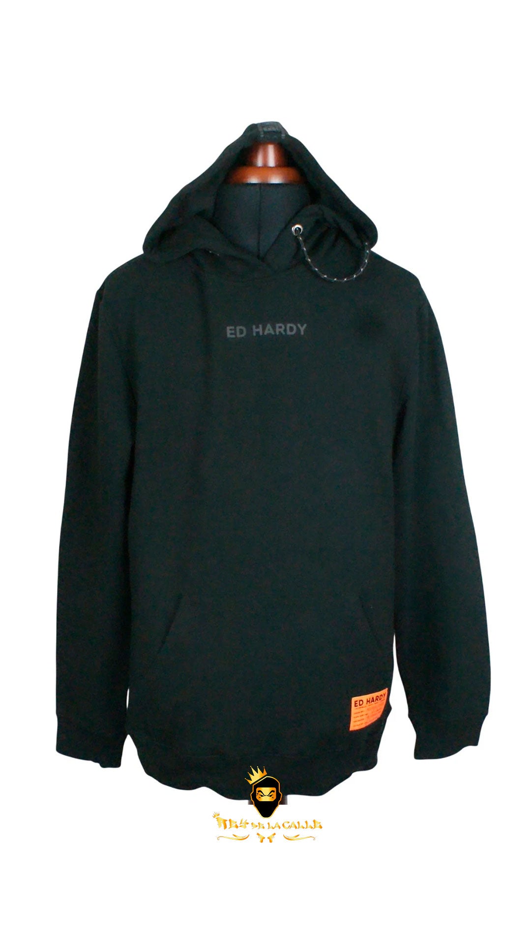 SUDADERA NEGRA DE TIGRE MARCA ED HARDY SIN PEDRERIA Rey De La Calle