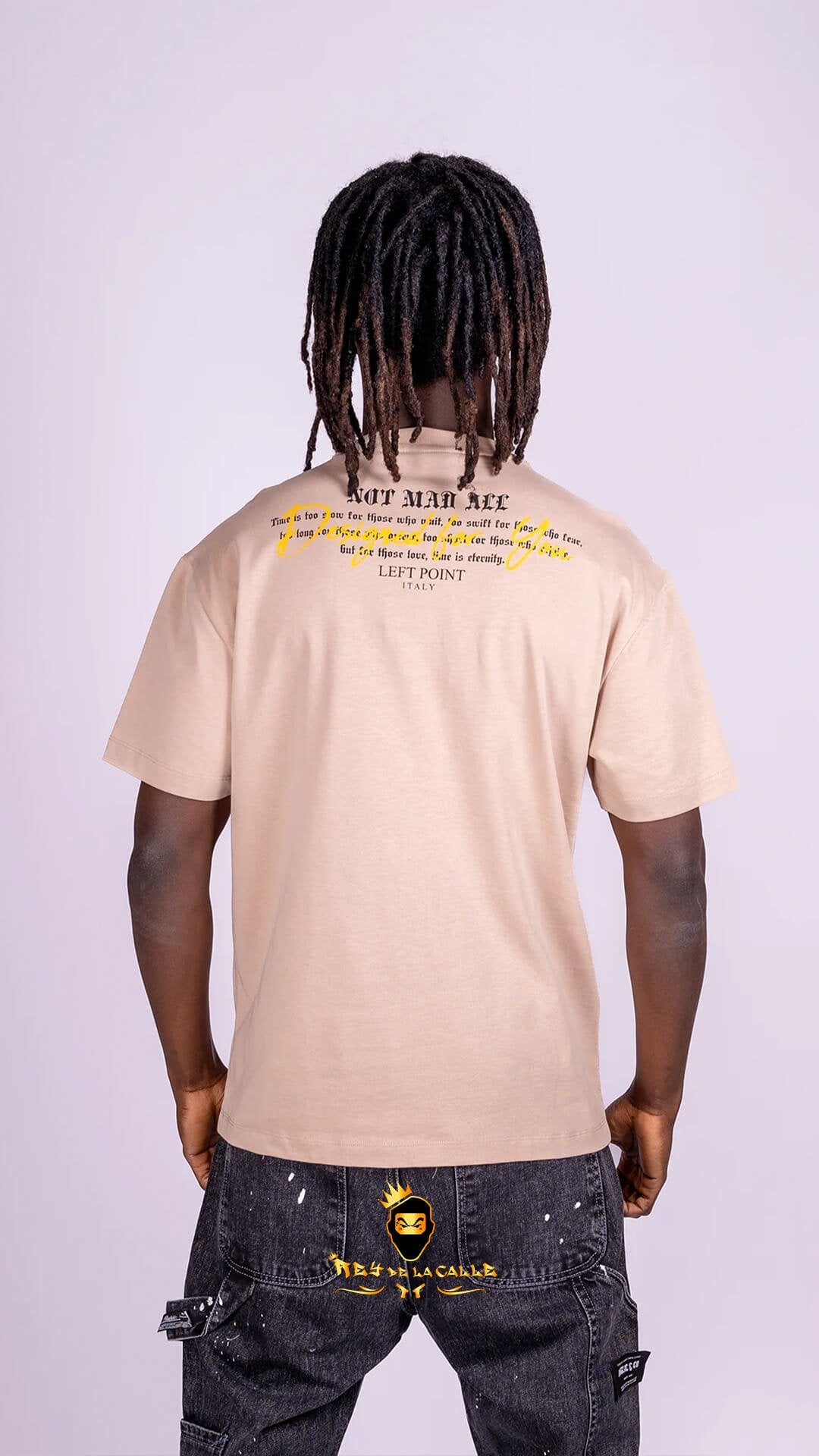 Camiseta Left Point Beige Pedreria Brillante Pantera - Rey De La Calle