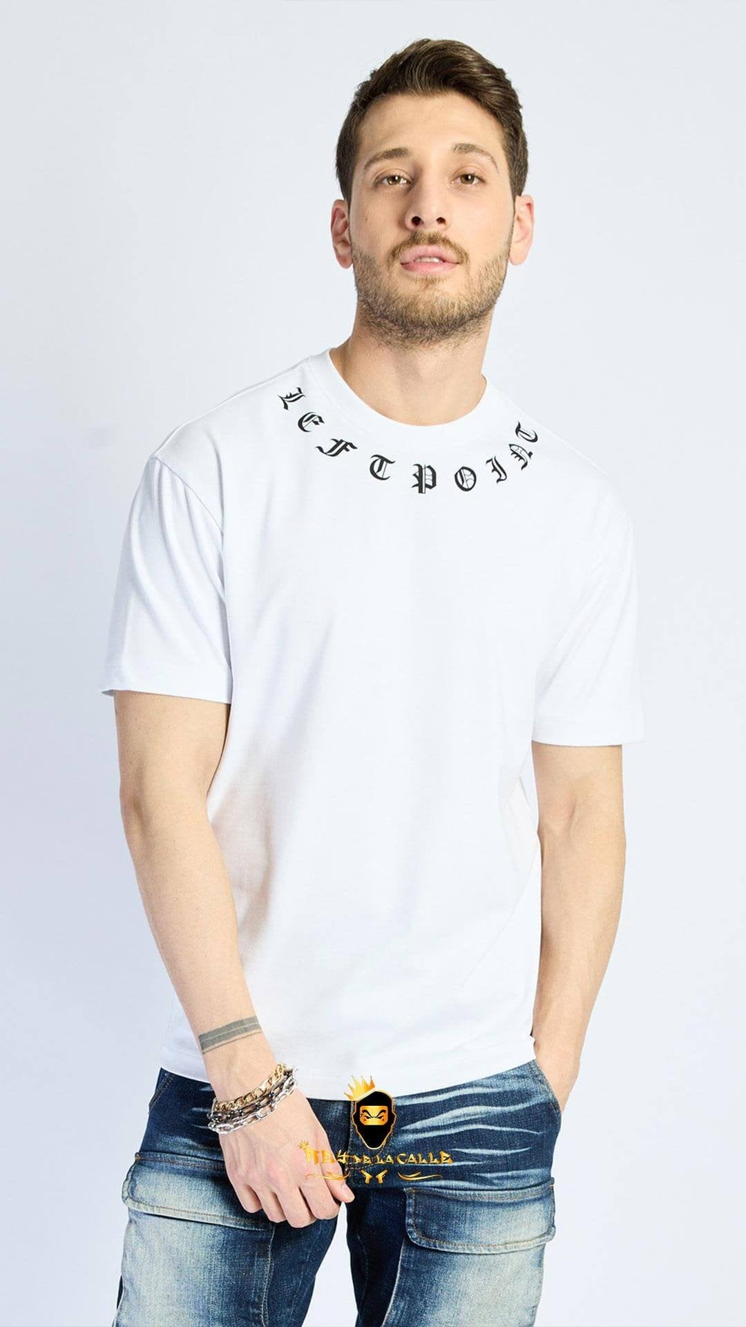 Camiseta Left Point Blanca Triple Dobermann - Rey De La Calle