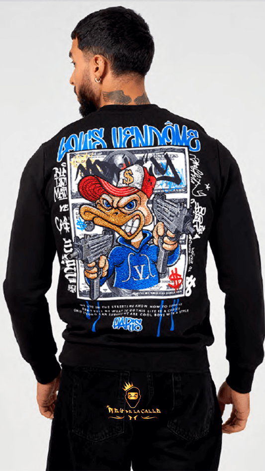 SUDADERA LOUIS VENDOME PATO UZI CON BRILLANTES Rey De La Calle