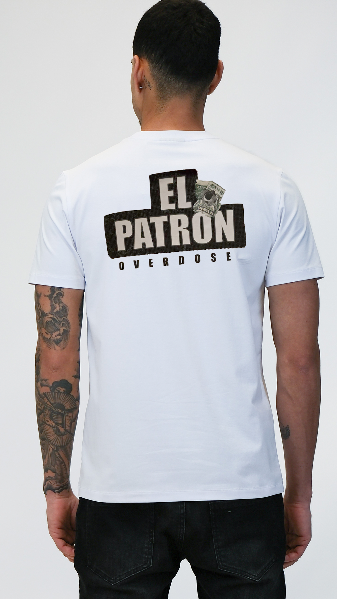 Camiseta OVDS Blanca Pablo Escobar el Patrón Rey De La Calle