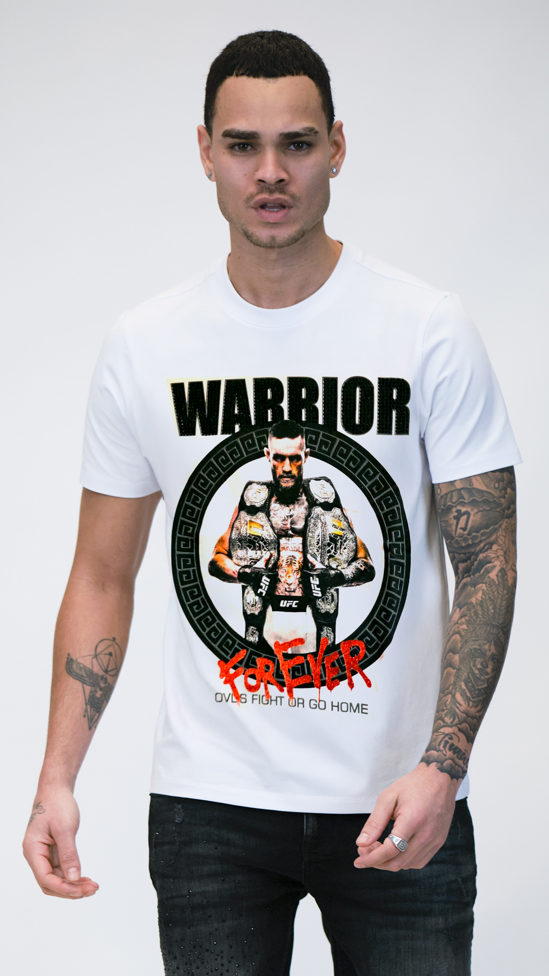 Camiseta OVDS Blanca Warrior Connor Rey De La Calle