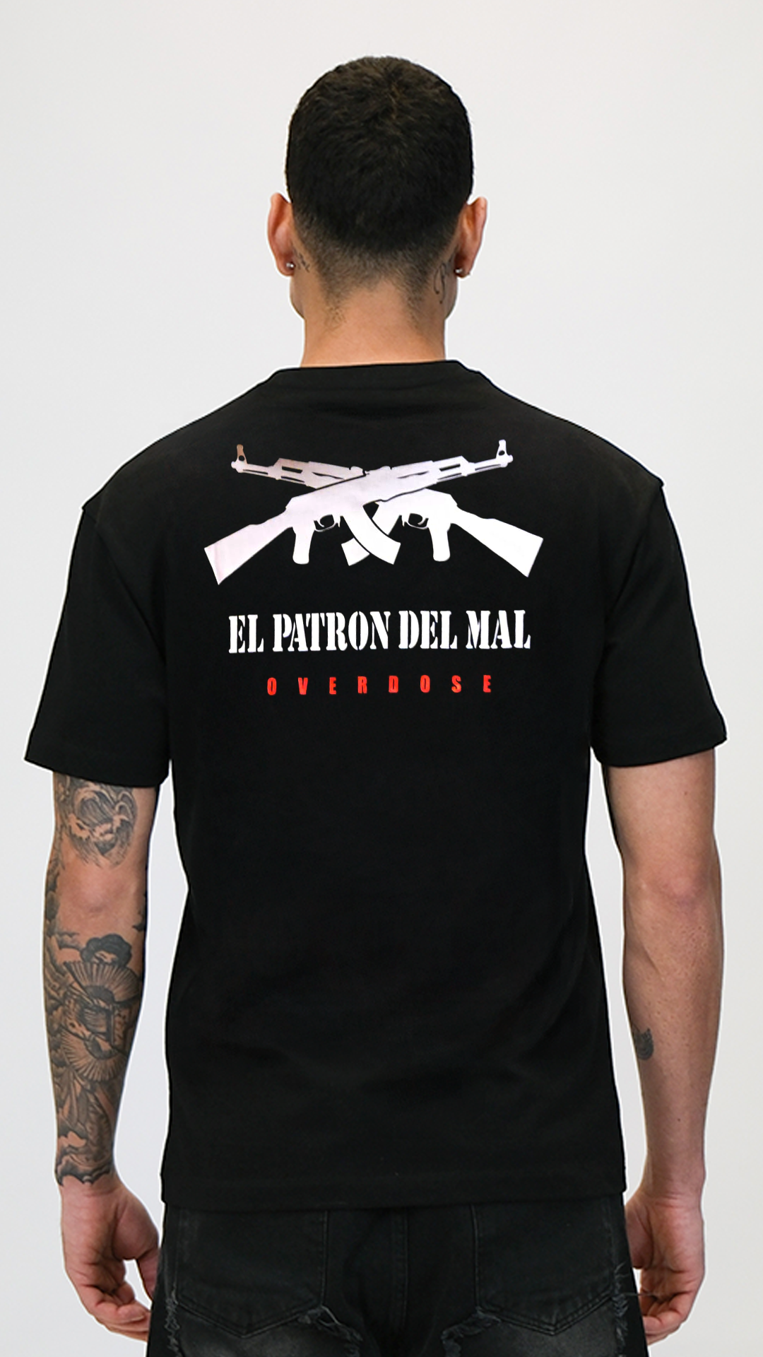 Camiseta OVDS Negra El Patrón cartel Rey De La Calle