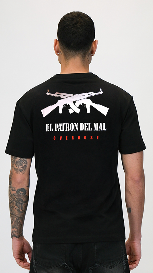 Camiseta OVDS Negra El Patrón cartel Rey De La Calle