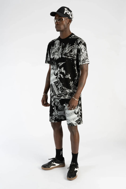 Conjunto Left Point Negro Y Blanco Tigre De  Bengala - Rey De La Calle