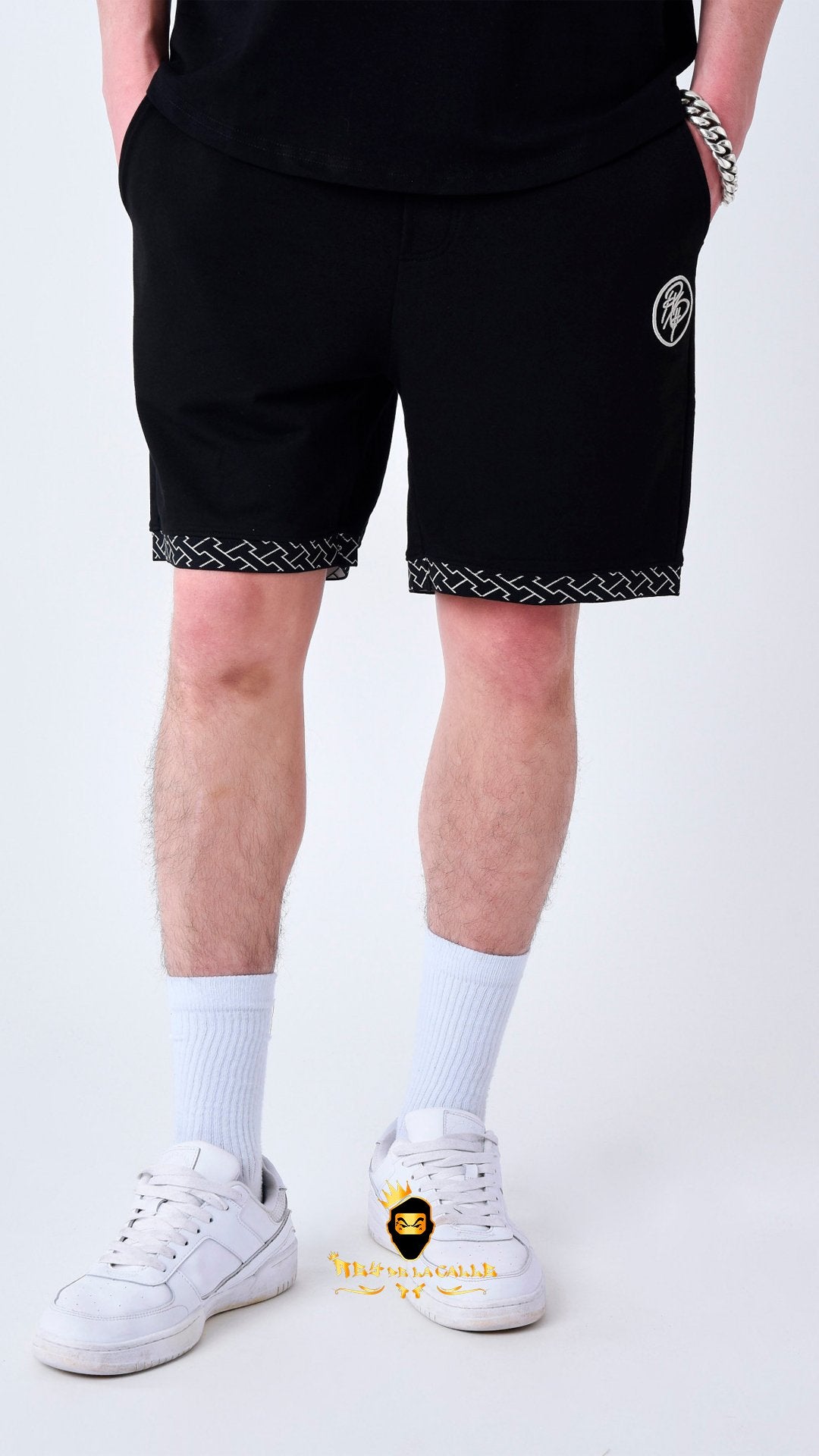 Conjunto, Camiseta O Pantalón Corto Project X París Negro Estampado Laberinto - Rey De La Calle