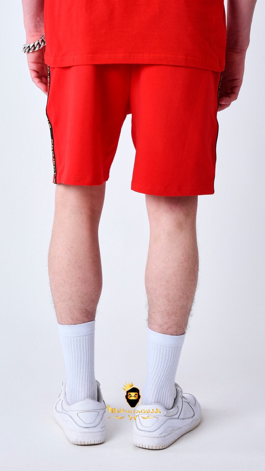 Conjunto, Camiseta O Pantalón Corto Project X París Rojo Letras Doradas - Rey De La Calle