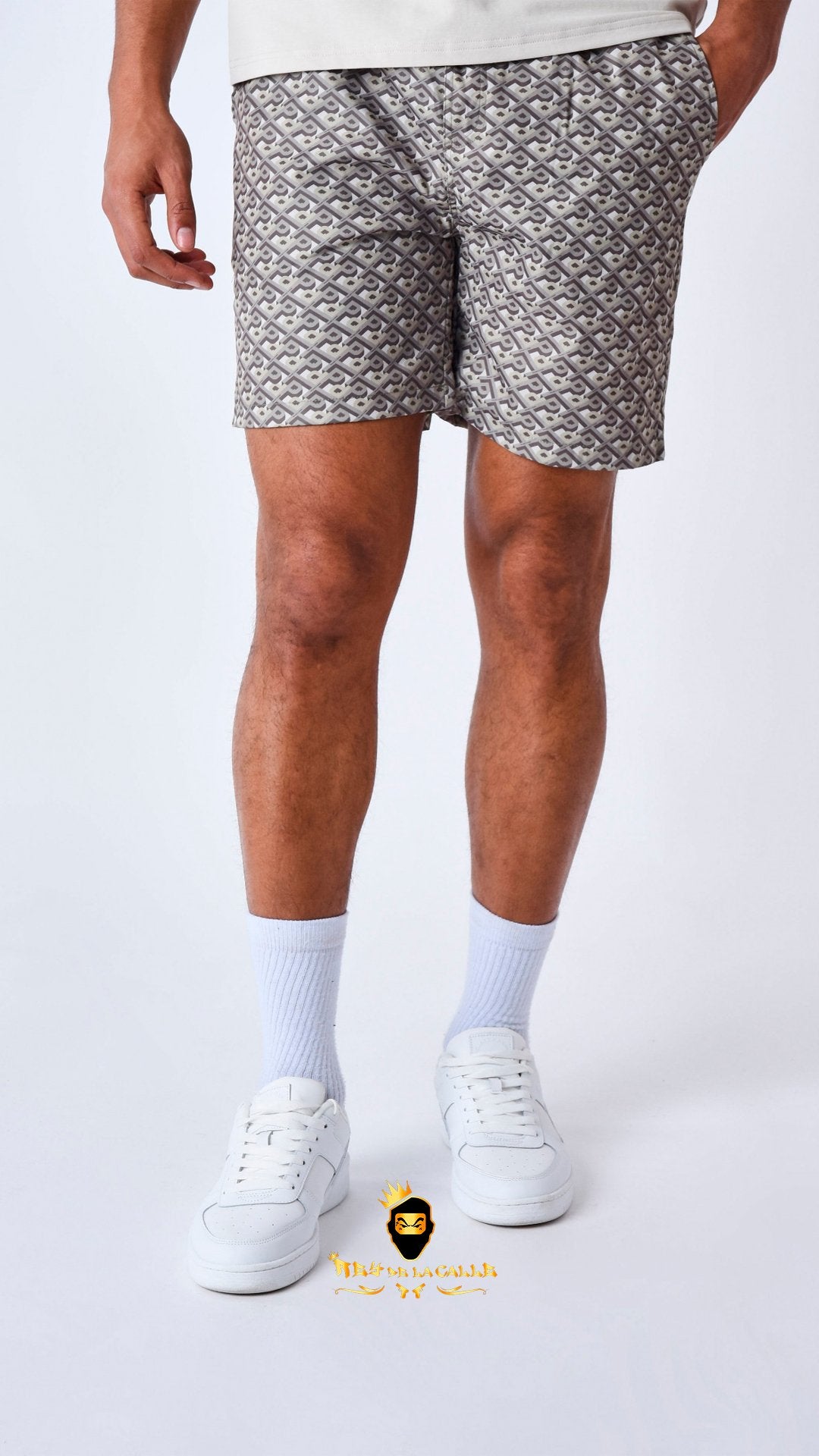 Conjunto Camiseta O Pantalón Corto Project X París Con Camiseta Beige - Rey De La Calle