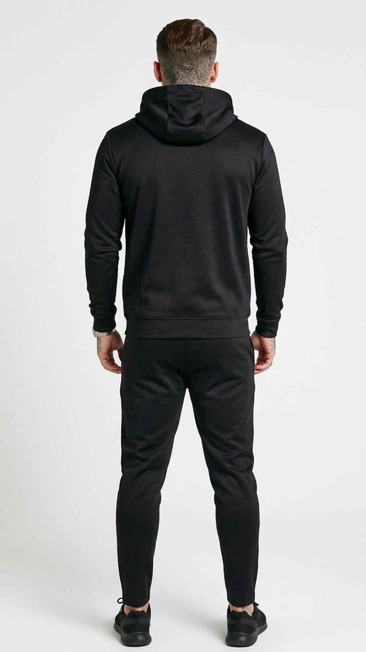 Chándal Negro SikSilk Detallado Verde Neón – En Oferta