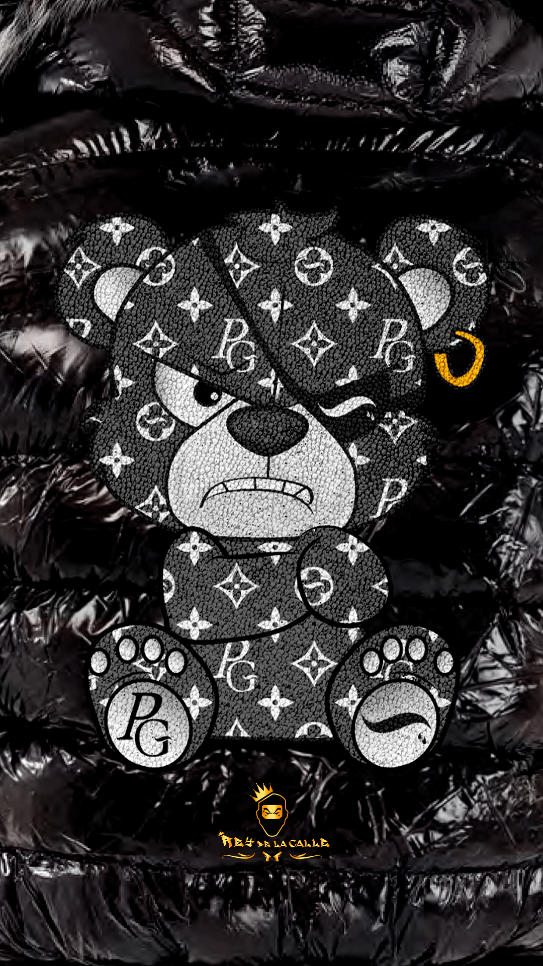 Chaqueta Pirate Gang París Negra Pedrería Brillante Oso Negro Mi tienda
