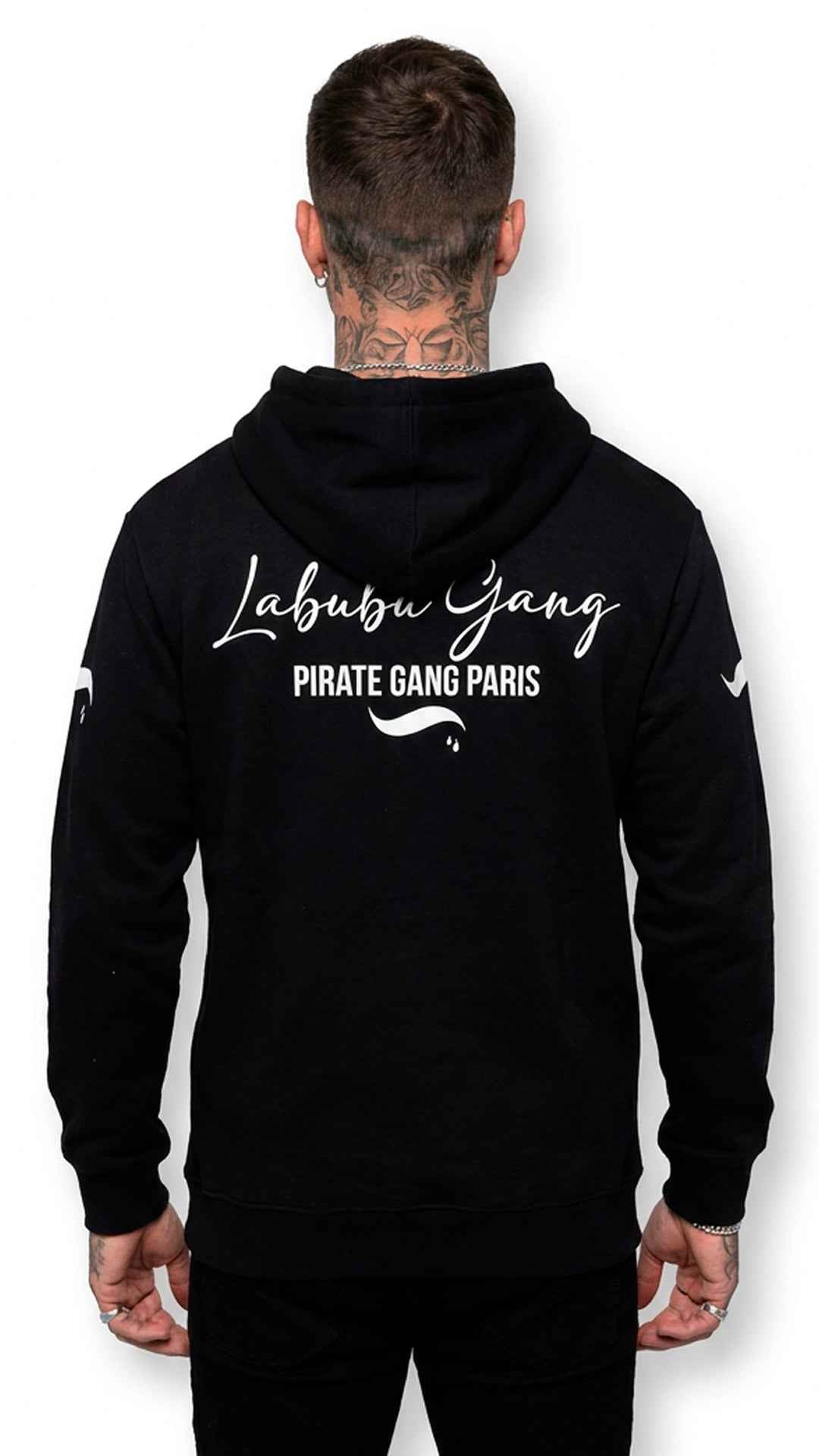 Sudadera Negra Pirate Gang Paris Labubu Gang con Capucha – En Oferta