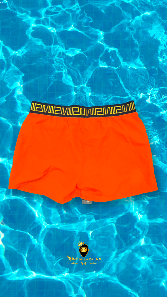Shorts bañador Siksilk corto naranja Rey De La Calle