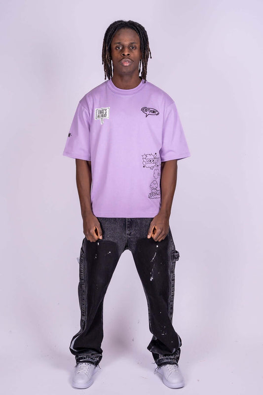 Camiseta Left Point Púrpura Dreamin' - Rey De La Calle