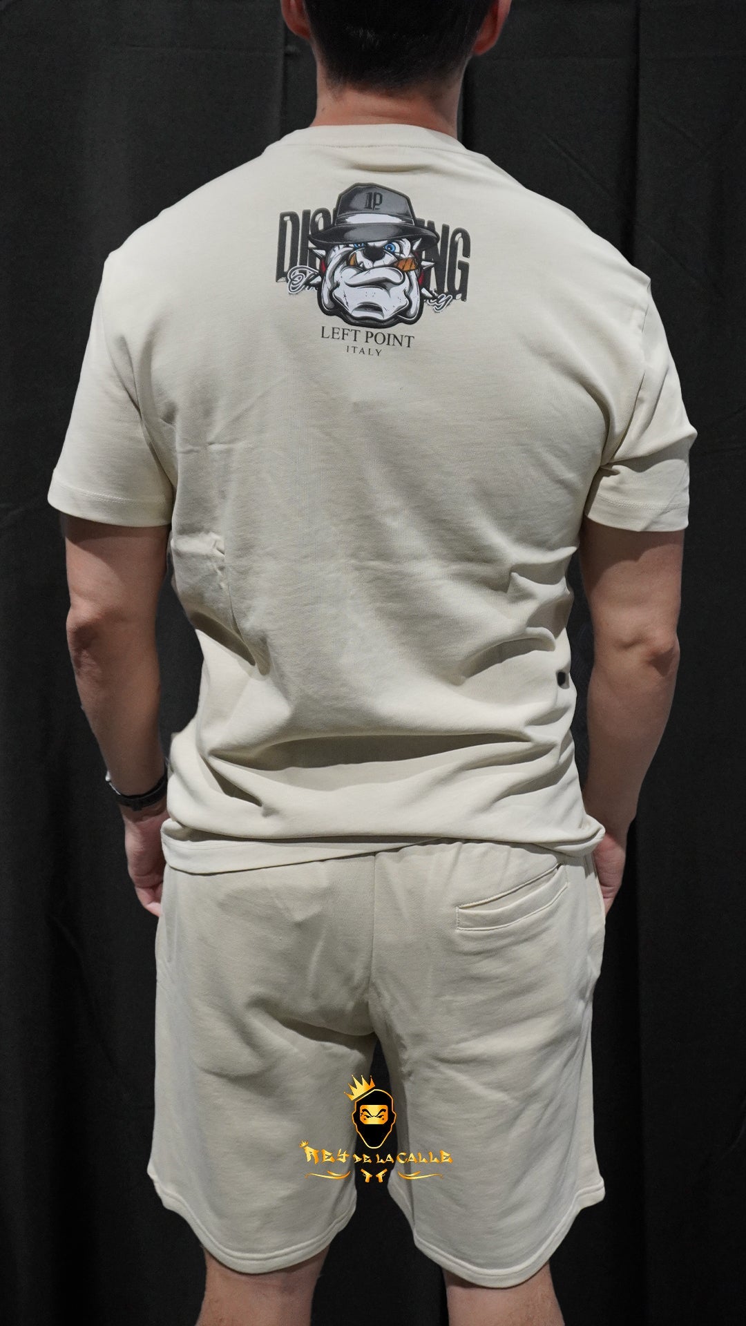 Conjunto Left Point Beige Pedrería Brillante Bulldog Mi tienda