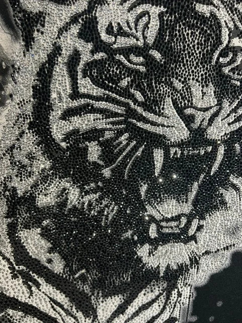 Conjunto Left Point Blanco Pedrería Brillante Tigre - Rey De La Calle