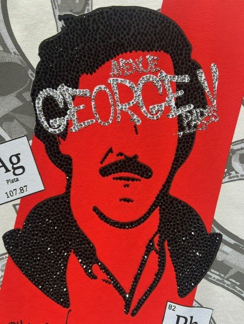 Conjunto Avenue George V Paris Blanco Pedrería Brillante El Patrón - Rey De La Calle