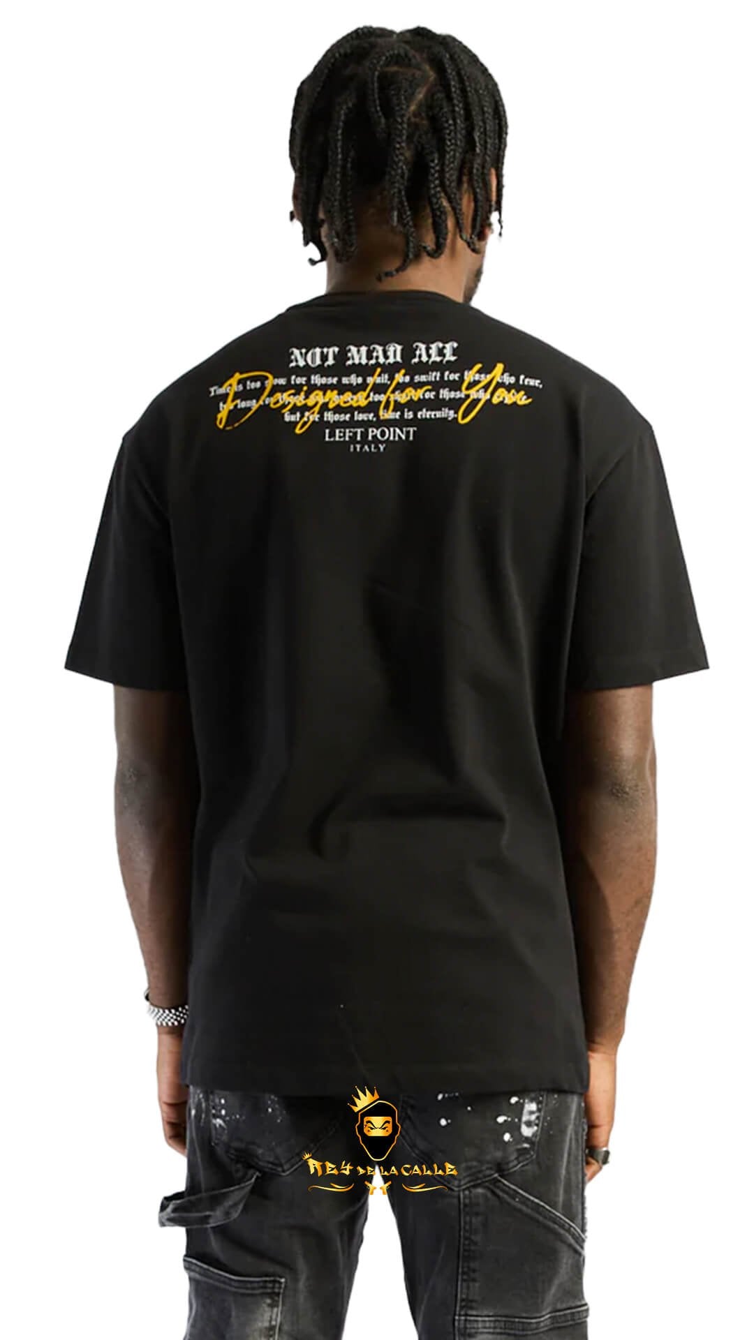 Camiseta Left Point Negra  Pedrería Brillante Pantera Negra - Rey De La Calle