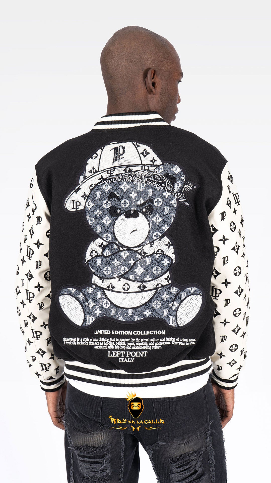 CHAQUETA COLLEGE OSITO NEGRA Rey De La Calle