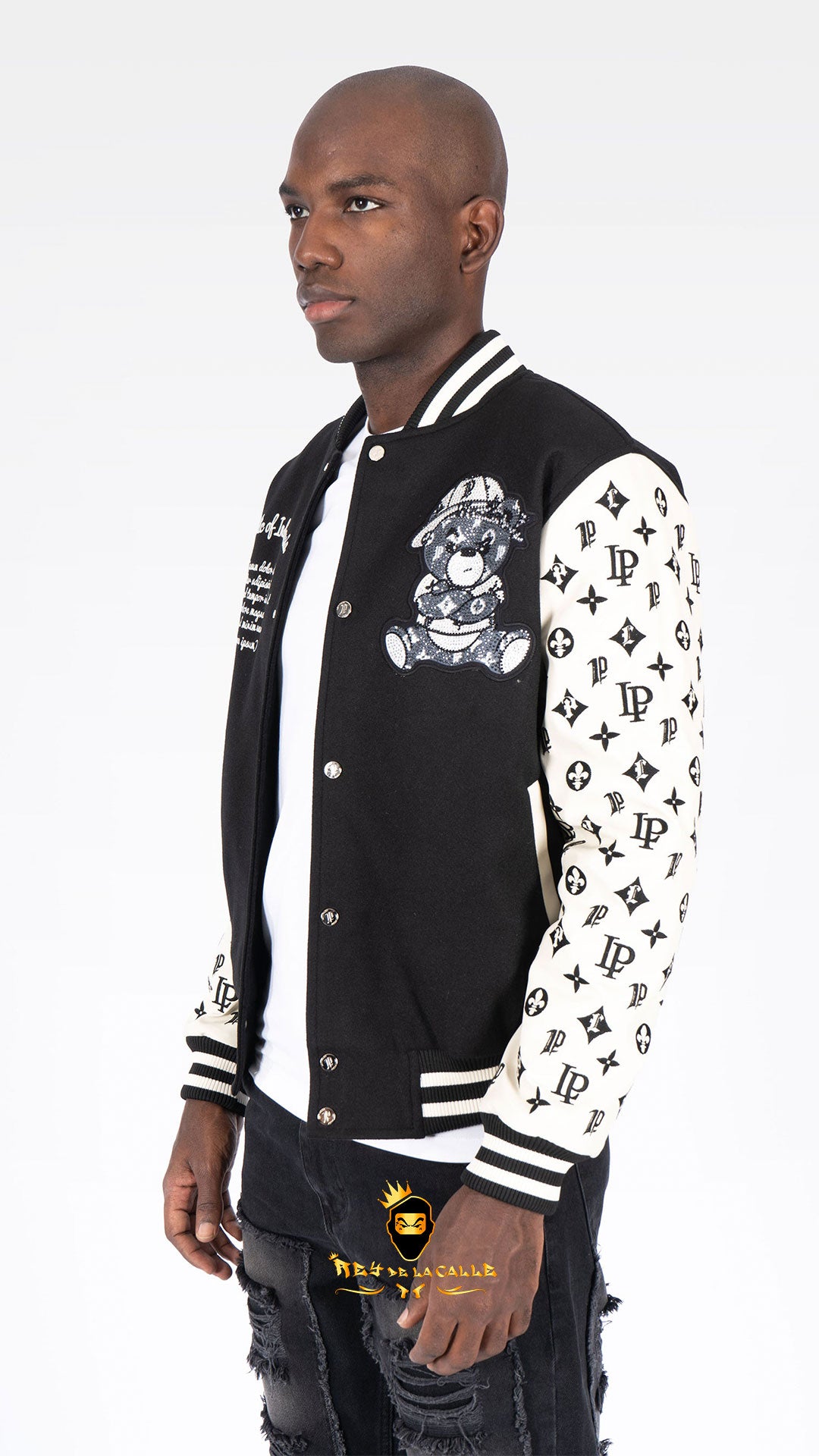 CHAQUETA COLLEGE OSITO NEGRA Rey De La Calle