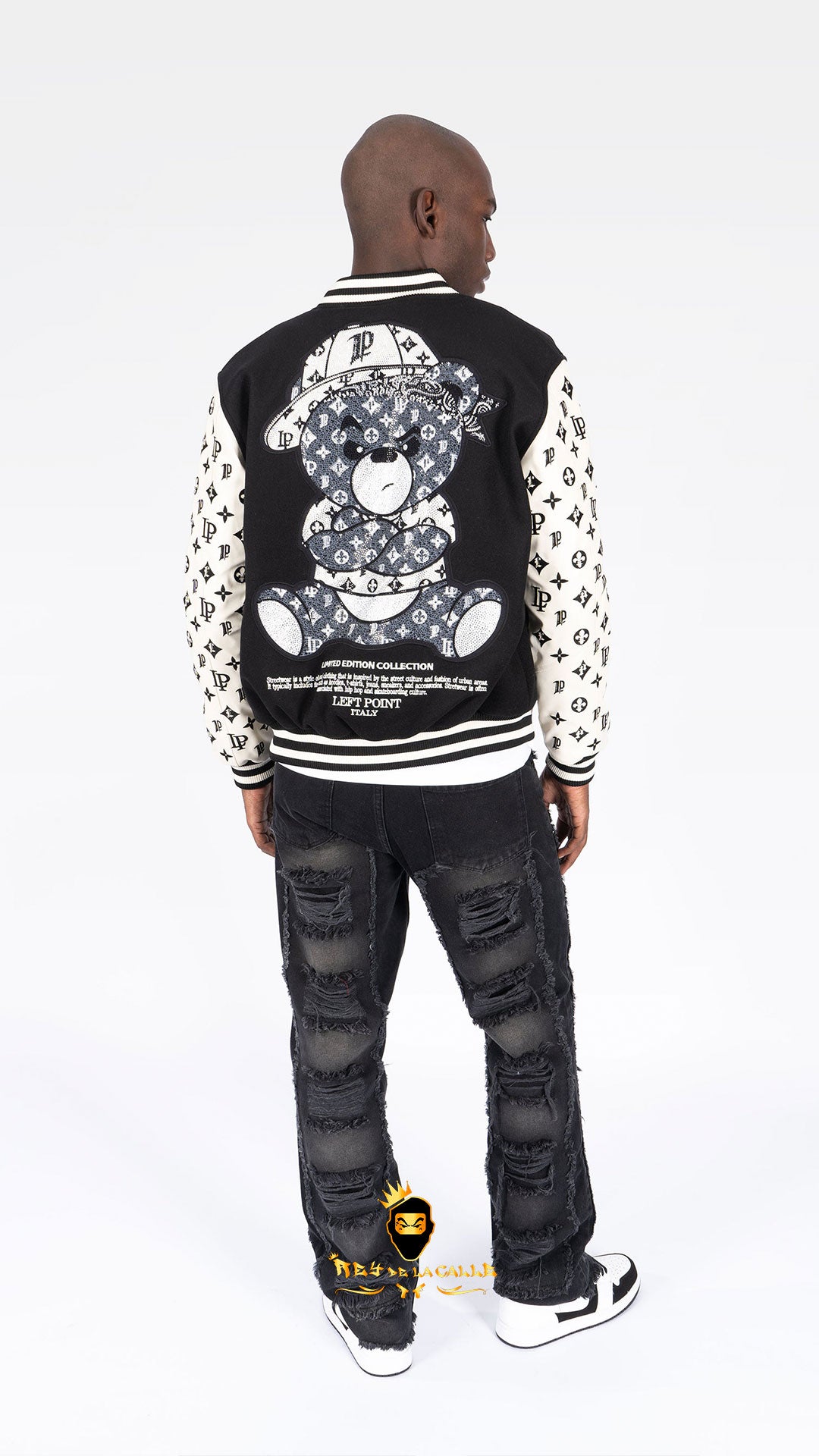 CHAQUETA COLLEGE OSITO NEGRA Rey De La Calle