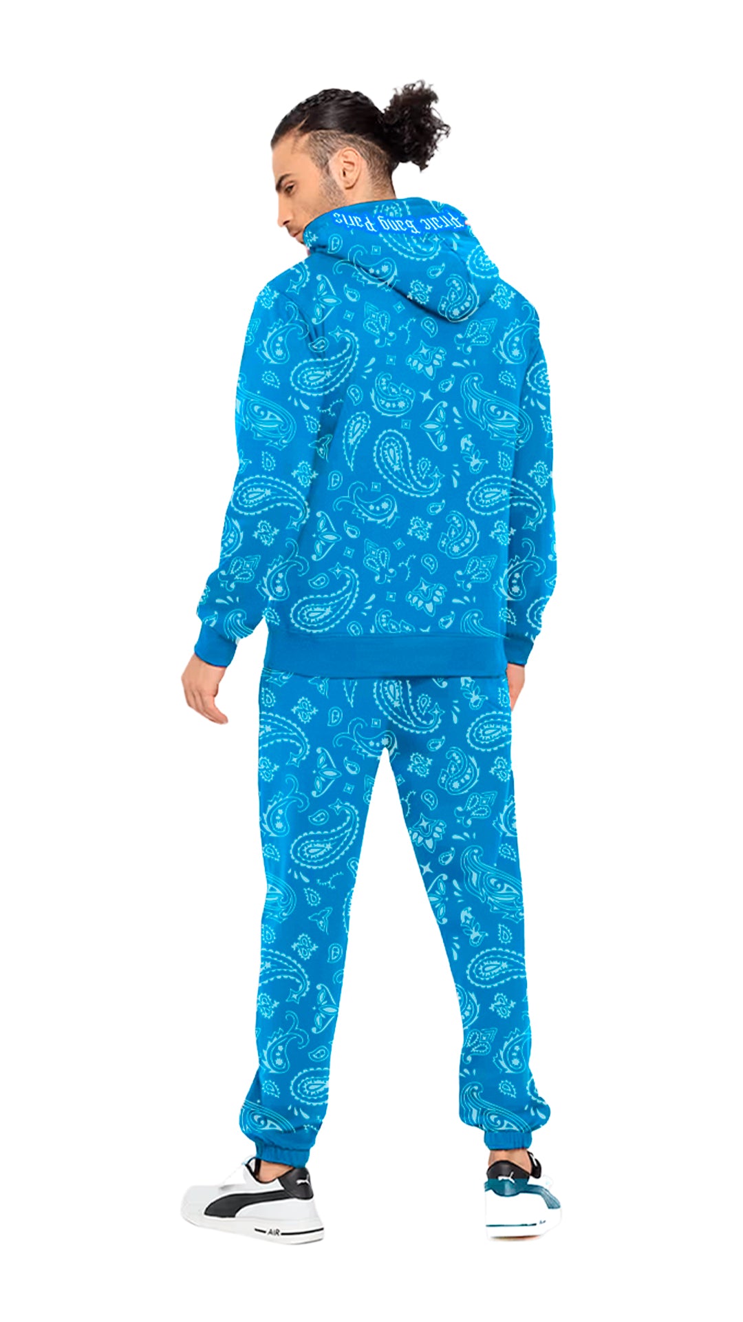 Conjunto de Chándal Azul Turquesa Paisley Oso Bandana  con Capucha – En Oferta