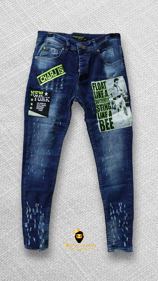 VAQUERO CON PARCHES Muhammad Ali AZUL Rey De La Calle