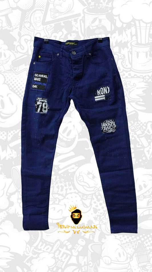 Vaquero Azul Marino Bronx - Rey De La Calle
