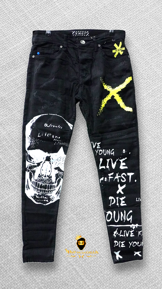 VAQUERO ESTAMPADO LIVE FAST Rey De La Calle