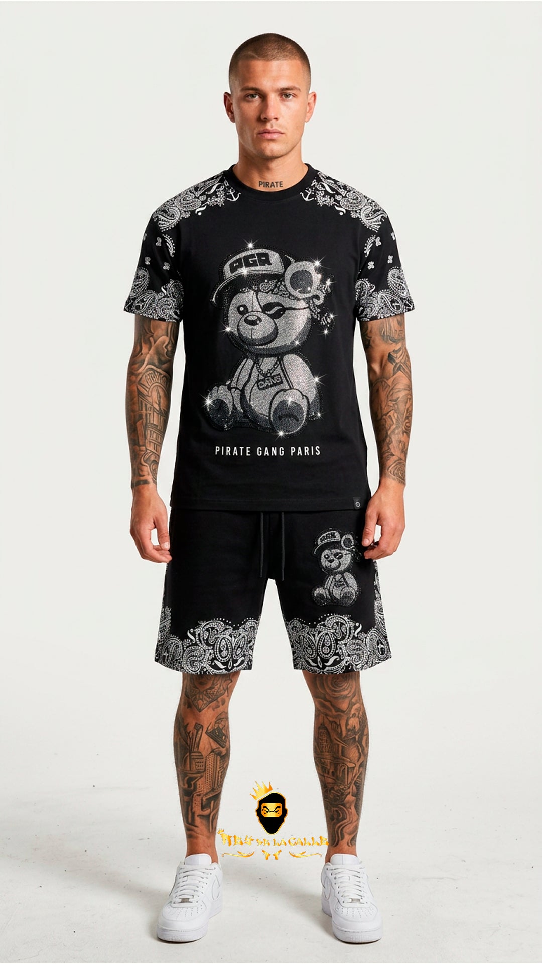 Conjunto de Verano Pirate Gang París  Osito Bandana Negro
