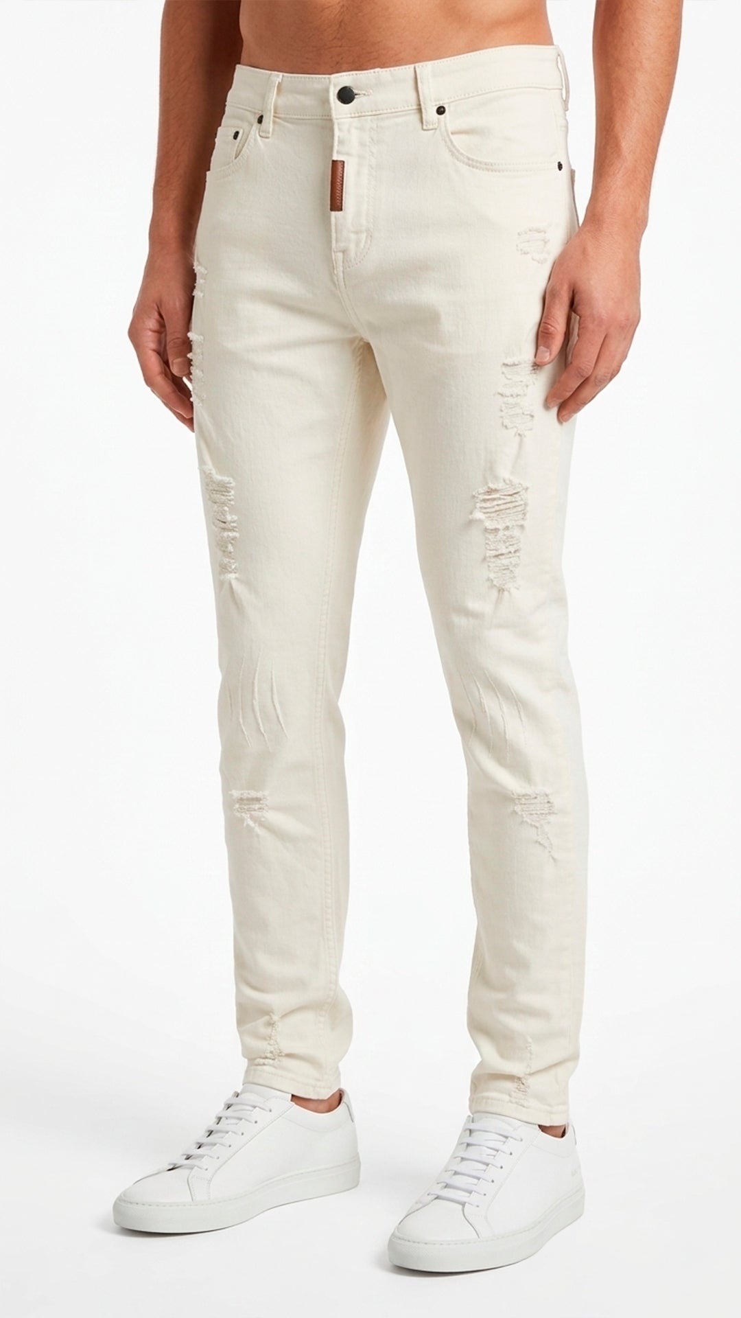 Vaquero Gianni Kavanagh – Color Hueso: Elegancia Urbana Rey De La Calle