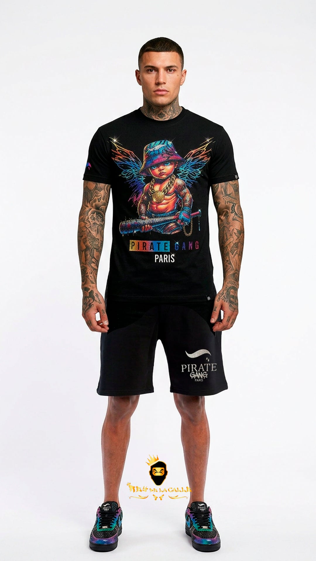 Conjunto Verano Pirate Gang Paris Negra Baby Gang Oversize | Streetwear