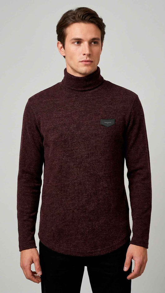 Jersey Gianni Kavanagh Granate Cuello Alto de Punto – En Oferta
