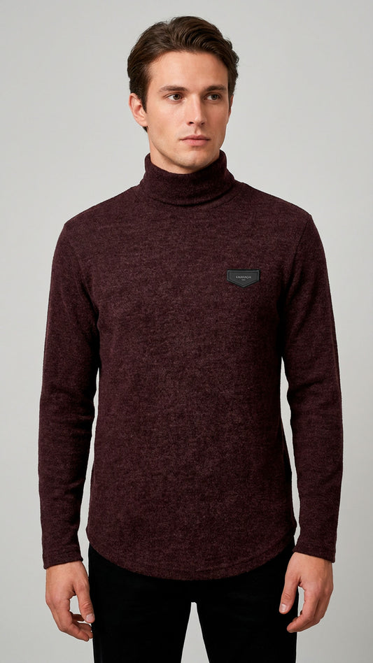 JERSEY CUELLO DE TORTUGA - GIANNI KAVANAGH MARRON Rey De La Calle