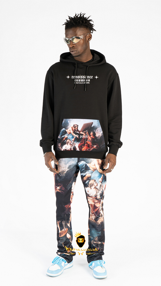 Chándal Negro Renaissance Left Point Cuadro Barroco – En Oferta