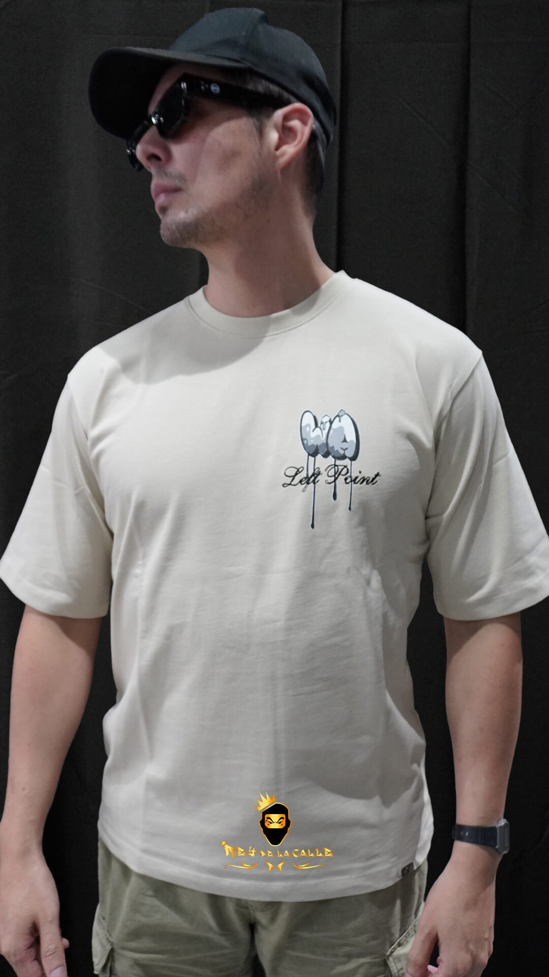 Camiseta Left Point Beige Waste