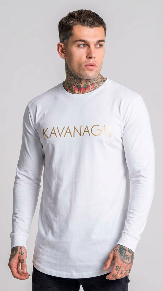 CAMISETA MANGA LARGA GIANNI KAVANAGH COLOR BLANCO Rey De La Calle