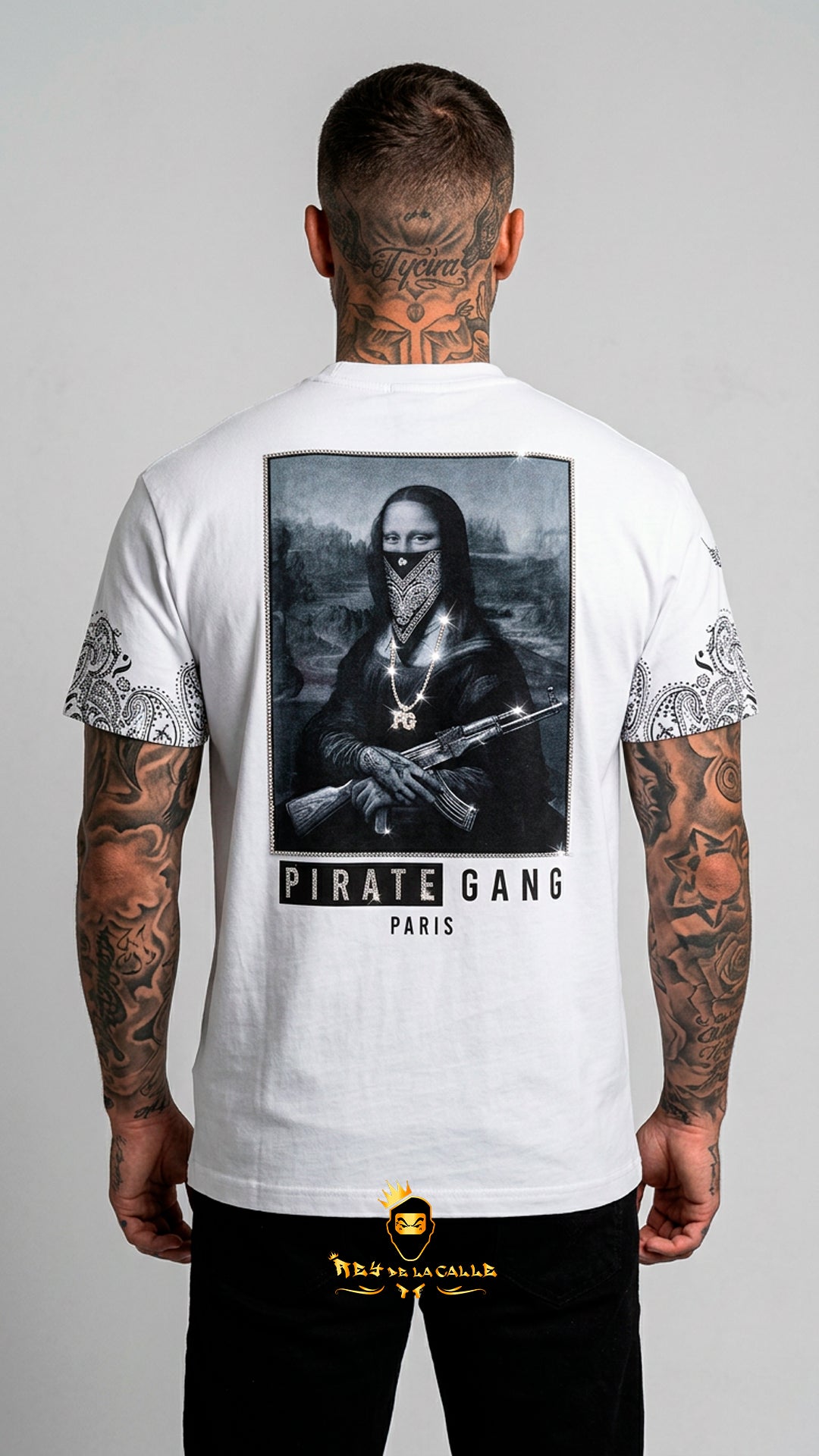 Camiseta Pirate Gang Monalisa | Streetwear Blanca
