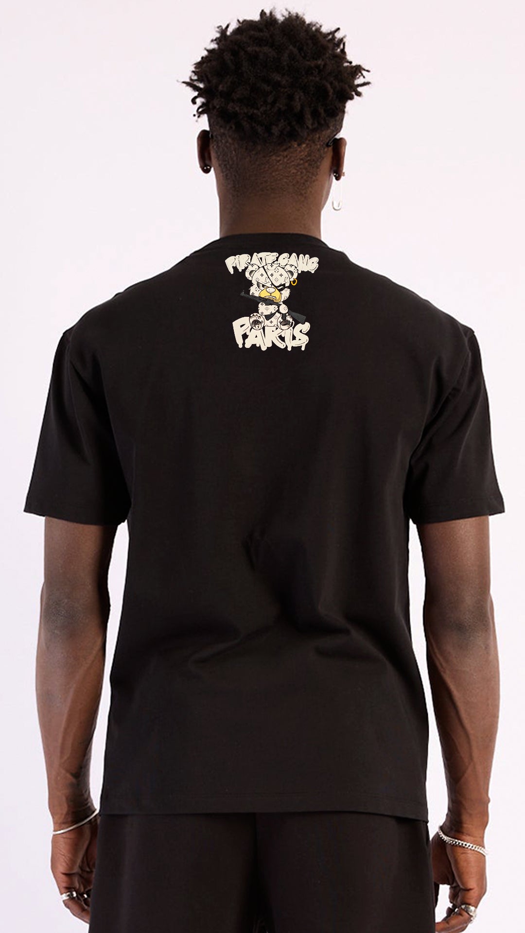 Conjunto Pirate Gang París Negro Pedrería Brillante Oso Ak47