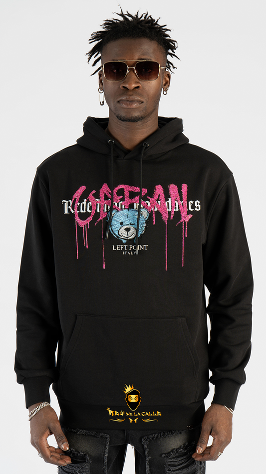 SUDADERA LEFT POINT NEGRA, OSITO AZUL URBAN Rey De La Calle