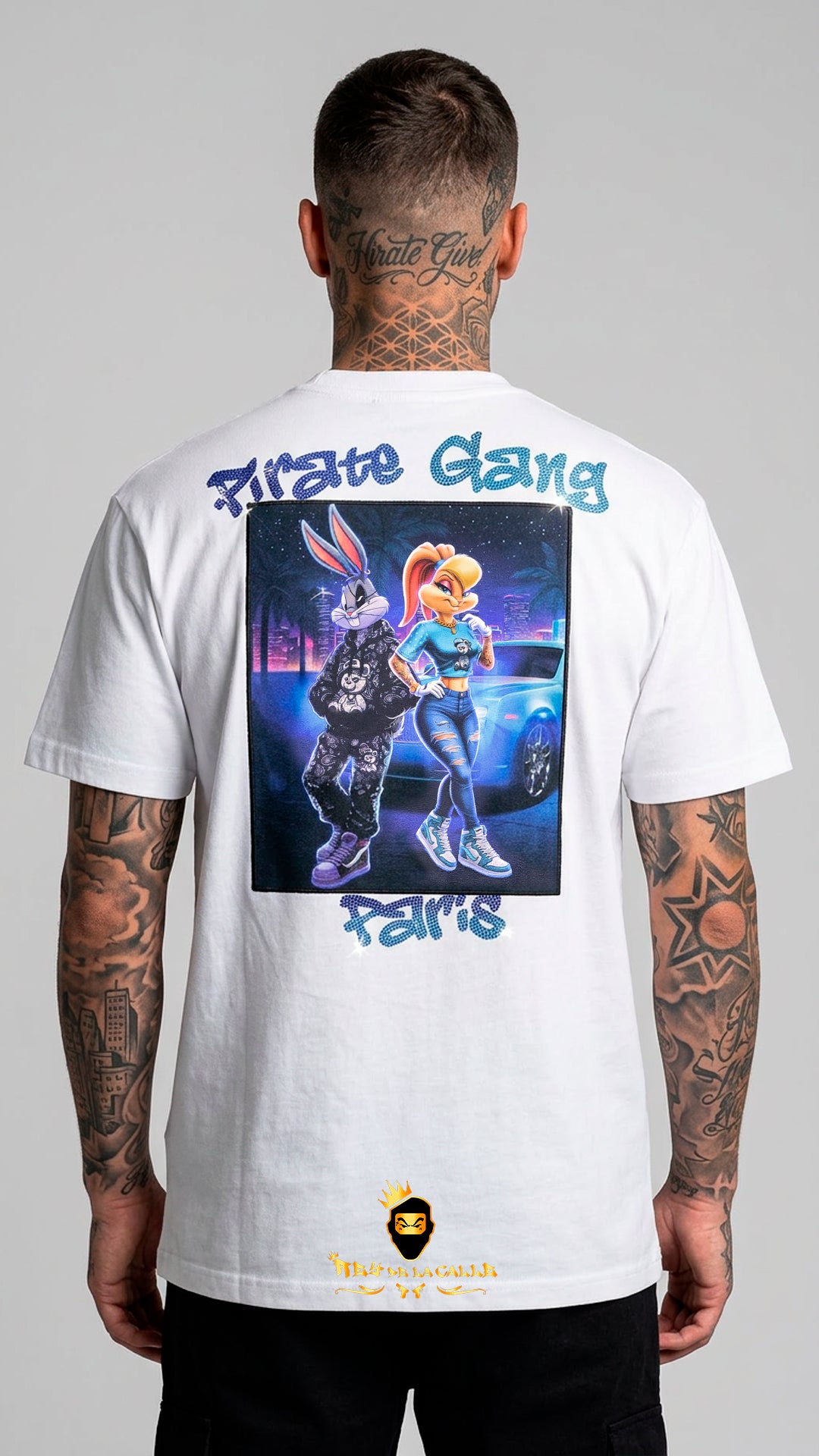 Camiseta Pirate Gang Bugs Bunny y Lola Bunny Blanca