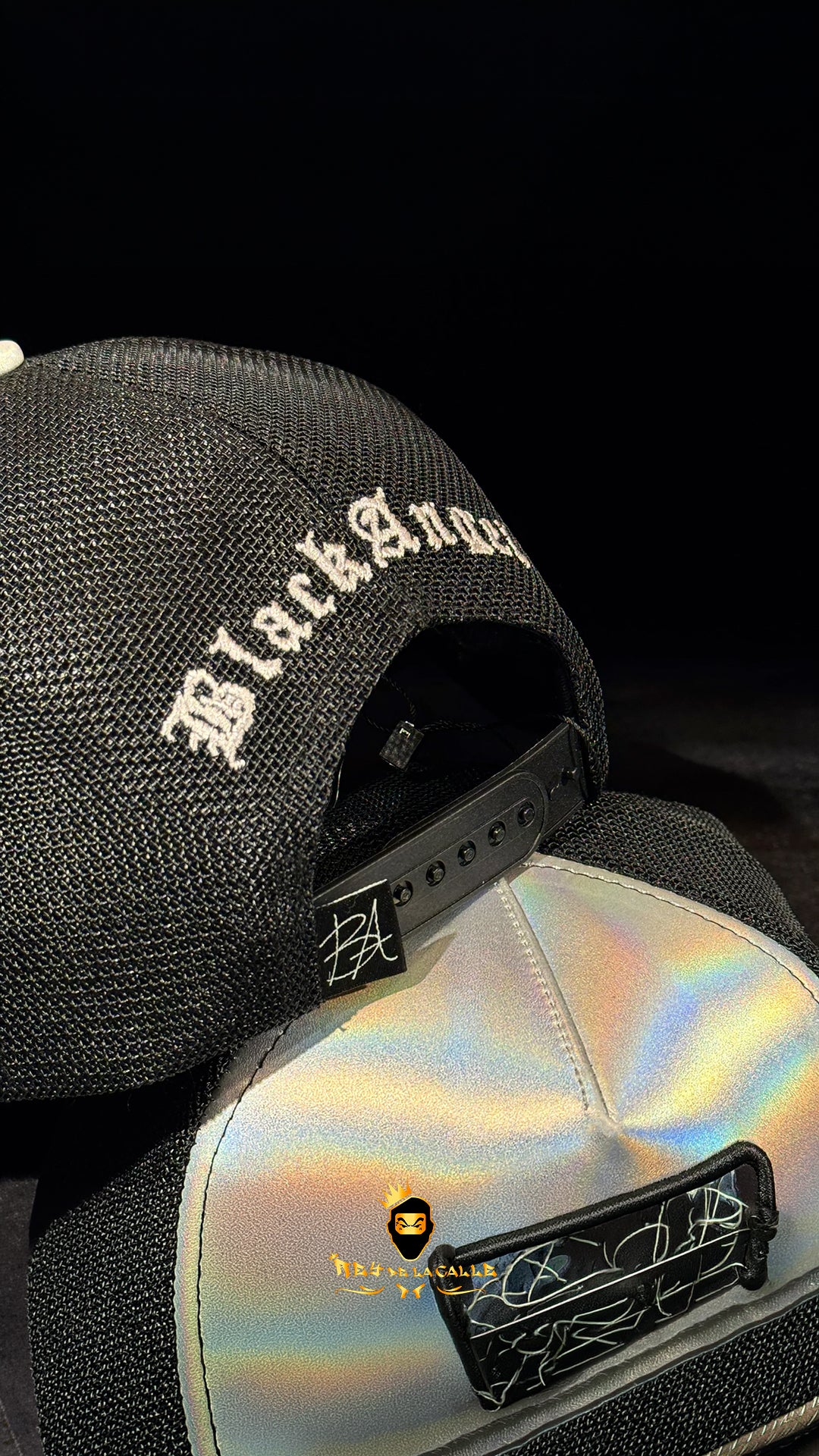 Gorra Blanca Robot Brillo Metalizado Rey De La Calle